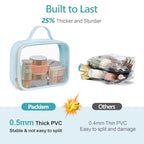 Clear Makeup Bag Travel (05 Ice Blue / Full Vacation (Mixed Sizes))