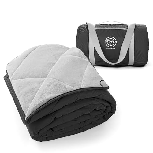 Large Waterproof Outdoor Stadium Blanket (01 - Stadium Black)