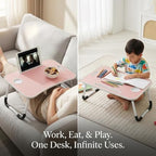 23" Foldable Lap Desk for Laptop Writing w (Pink)