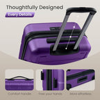 G Series Luggage set 4pcs (Purple / 4-Piece Set (16/20/24/28in))