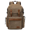 Vintage Canvas Camera Backpack (Coffee)