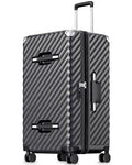 28 Inch Trunk Luggage with Spinner Wheels (Charcoal Metallic / Trunk-Large 28-Inch)