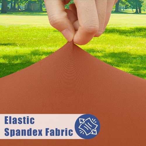2 Pack Rectangle Spandex Fitted Table Cloth (Terracotta / 72" x 30" (Rectangular))