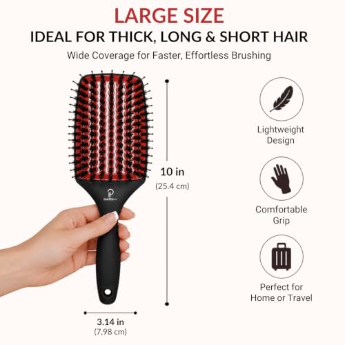 Curved Vented for Blow Drying (Red / Large)