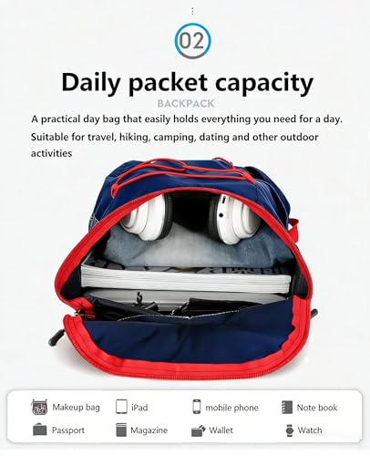 16L Foldable Hiking Backpack (Navy Blue)