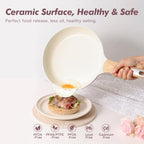 Ceramic Pots and Pans Set Nonstick (Ceramic Pink)
