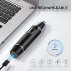 Professional Rechargeable Nose Hair Trimmer for Men (Black Silver)