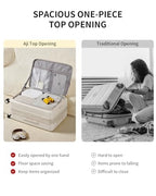 Expandable Top Open 24 Inch Checked Luggage with Spinner Wheels (Coconut White / Checked-Medium 24-Inch)