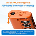 Open Alert TSA Approved Luggage Locks (Orange 4 PK)