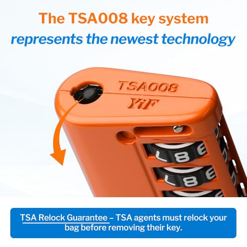 Open Alert TSA Approved Luggage Locks (Orange 4 PK)