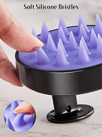 2 Pack Scalp Massager Hair Growth Scrubber for Dandruff Removal (Turquoise & Purple)