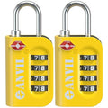 TSA Approved Luggage Lock (YELLOW 2 PACK)