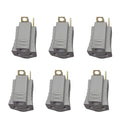 Polarized 2 Prong to 3 Prong Ground Adapter 6 Pack Grey (Gray)
