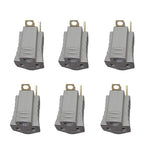 Polarized 2 Prong to 3 Prong Ground Adapter 6 Pack Grey (Gray)