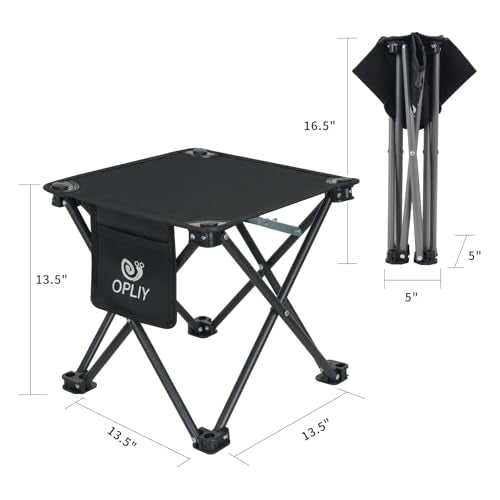Camping Stool Upgrade Foot Stool for Camping Fishing Hiking Gardening and Beach (Black)