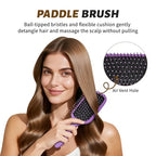 4Pcs Detangling Hair Brush Set for Women (Purple)