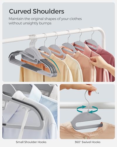 30 Pack Coat Hangers (30 Pack / Light Gray + Dark Gray)
