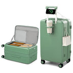 24 Inch Expandable Checked Luggage (Forest Green / 24 Inch EXT)