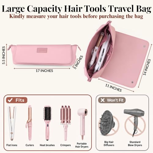 Hair Tools Travel Bag and Heat Resistant Mat 17" (Dune)