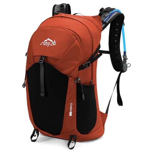 Hiking Hydration Backpack with 2L (Orange-3L Water Bladder)