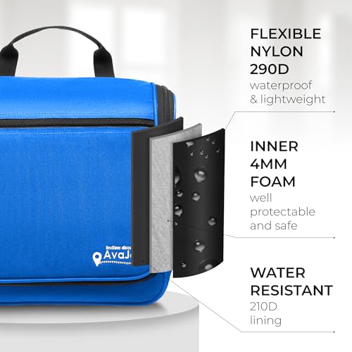 Travel Toiletry Bag for Men and Women (L Light Blue)