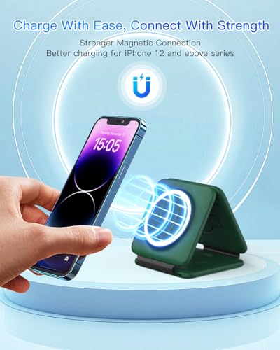 3 in 1 Wireless Charger for iPhone (Green)