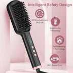 Hair Straightener Brush (Black)