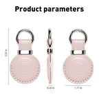 Leather Holder Keychain for AirTag 2nd Gen (B8-Pink)