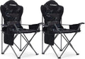Heavy Duty Camping Chairs for Adults with Cup Holder & Cooler Bag (Camo | 400lbs)