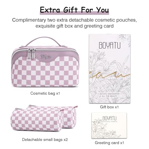 Travel Makeup Bag Organizer Cosmetic Bag (07-B-Purple)