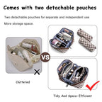 Travel Makeup Bag Organizer Cosmetic Bag (07-B-Coffee)