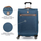 Platinum Elite Checked Luggage Spinner (Checked-Medium 25-Inch / Coastal Blue)