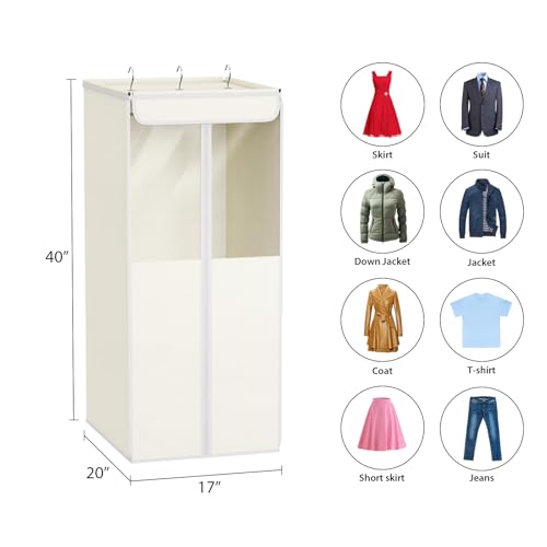 Garment Bags for Hanging Clothes (Beige / 40")