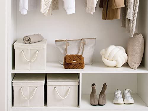 Storage Bins with Lids (Slub White / Jumbo)