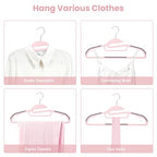 Plastic Hangers 50 Pack with Non (Pink / 50 pack)