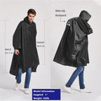 Rain Ponchos for Adults (Large Tall / Leaf Camo)