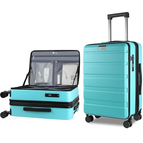 20 Inch Airline Approved Carry On Luggage (Lake Blue)