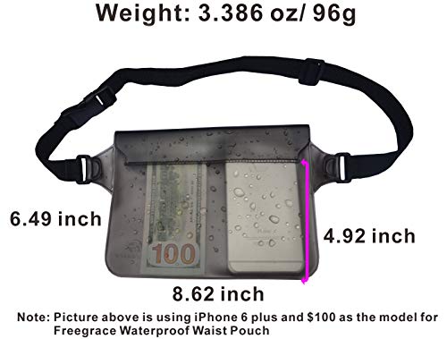Premium Waterproof Pouch Set with Waist (Gray + Waterproof Case)