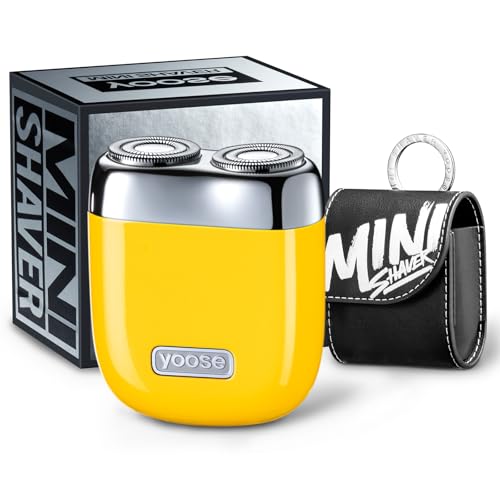 Mini Shaver Portable Electric Razor for Men (Racing Yellow)