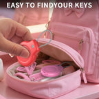 for AirTag Holder Case with Keychain 1st (BlackBlackBlueBlueLight BlueDark PurpleRose Red)