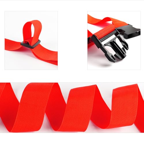 80In Luggage Straps for Suitcase Travel Long Belt Accessories (4Pcs Red / 80 In Fix)