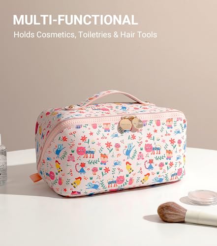 Travel Makeup Bag for Women (Sunshine Kitty)