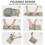 10 15L Small Rucksack Foldable Backpack Lightweight Packable Daypack Travel Outdoor Hiking Shoulder Bag (Beige / 20L)