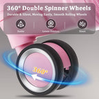 4 Piece Expandable Hardshell Pink Luggage Sets with Spinner Wheels (A#Pink / 4 Piece Set)