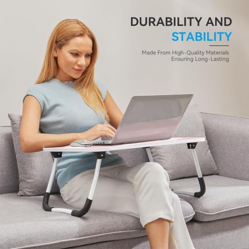 23" Foldable Lap Desk for Laptop Writing w (Pink)