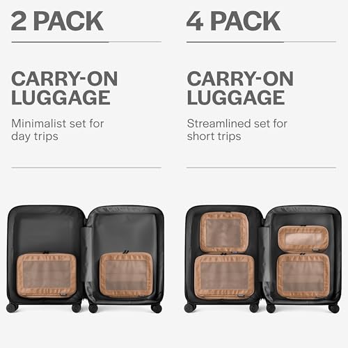 Compression Packing Cubes for Travel (2-Pack / Mocha)