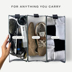Parcel Clear Travel Kit with Zipperless Magnetic Closure (Chestnut / Extra Large)