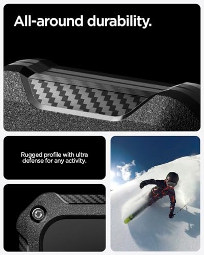 for AirTag Waterproof Case (Black / Adhesive (4-Pack))