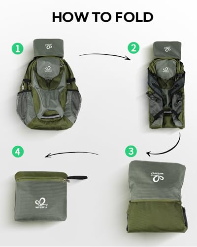 Lightweight Packable Hiking Backpack (Army Green)