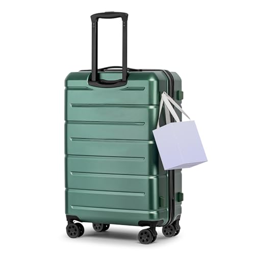 24 Inch Luggage (Green / Checked-Medium 24-Inch)